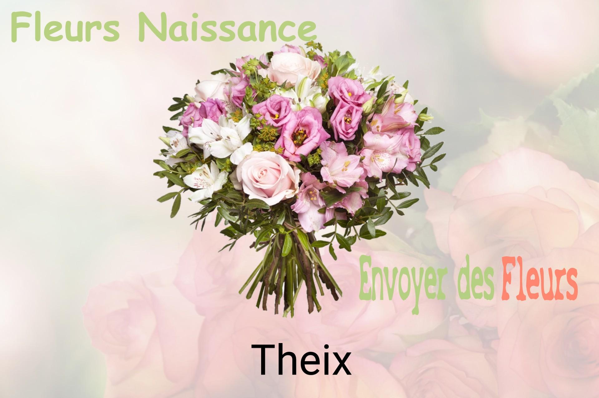 Bouquet de fleurs de naissance livré à Theix