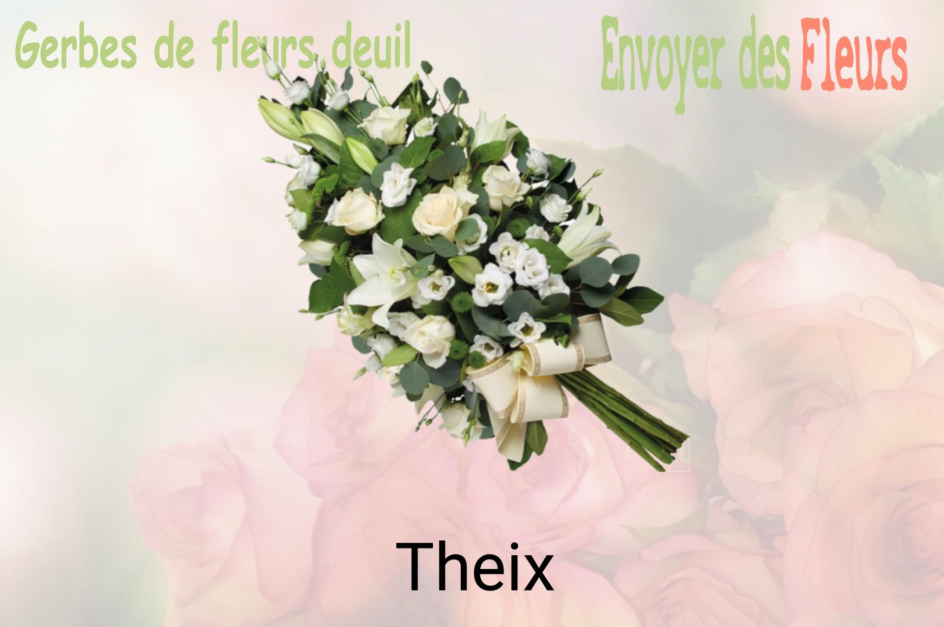 Gerbe de fleurs de deuil livrée à Theix